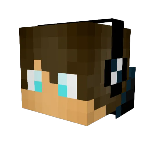 MiniChefGaming Minecraft avatar head, 3D render