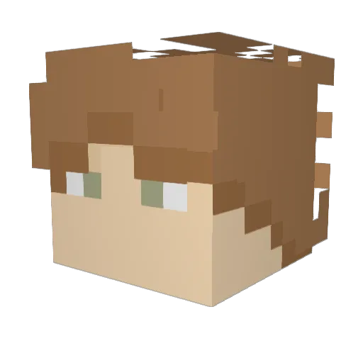 MiniChesse Minecraft avatar head, 3D render