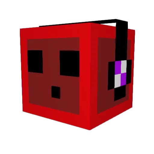 MiniCrSlime Minecraft avatar head, 3D render