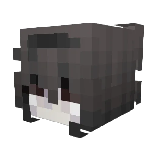 MiniCutie Minecraft avatar head, 3D render