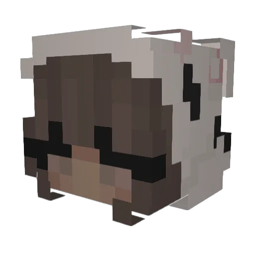 MiniDomze101 Minecraft avatar head, 3D render