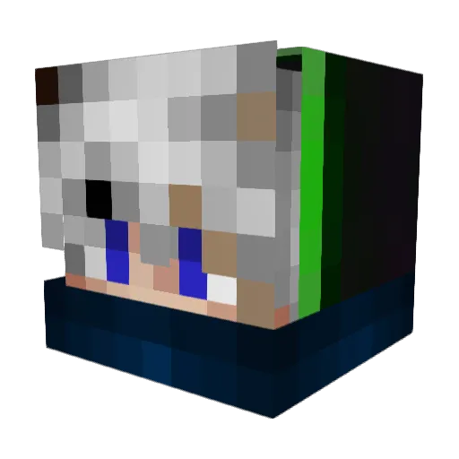 MiniDonkeys Minecraft avatar head, 3D render