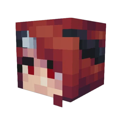 MiniEnaike Minecraft avatar head, 3D render