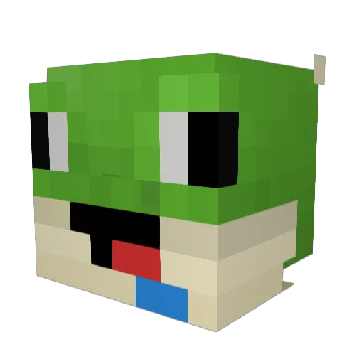 MiniFlix14 Minecraft avatar head, 3D render