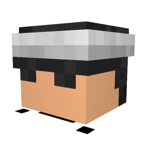 MiniFlouchi Minecraft avatar head, 3D render