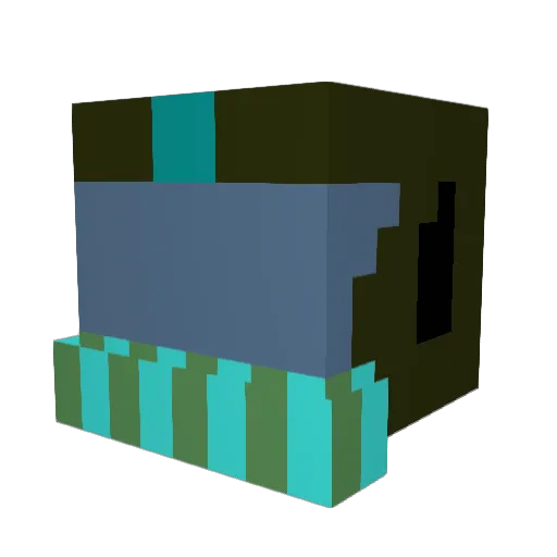 MiniGreen999 Minecraft avatar head, 3D render