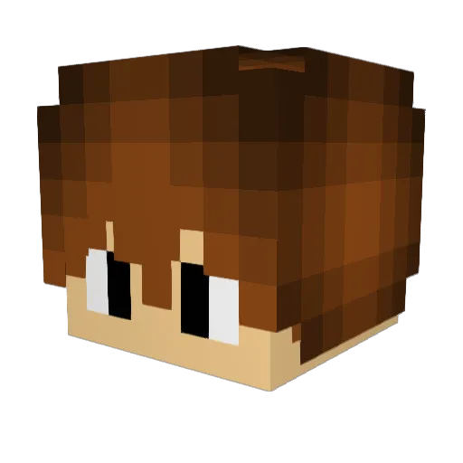 MiniHH Minecraft avatar head, 3D render