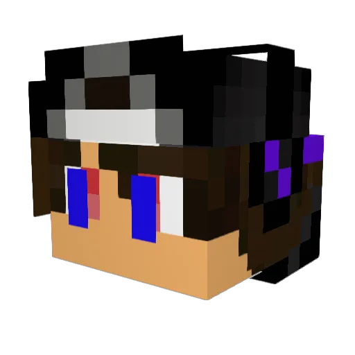 MiniHasbo101 Minecraft avatar head, 3D render