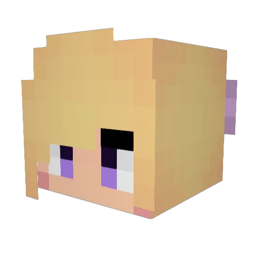 MiniHimi Minecraft avatar head, 3D render