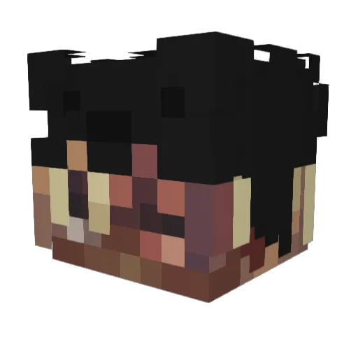MiniHolt Minecraft avatar head, 3D render