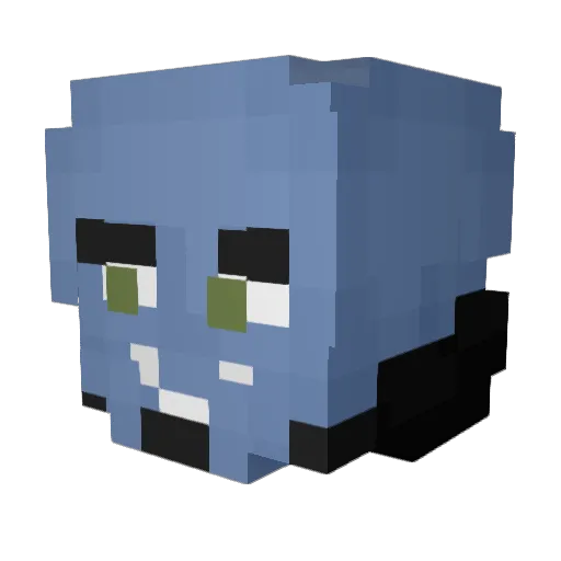 MiniJabka Minecraft avatar head, 3D render