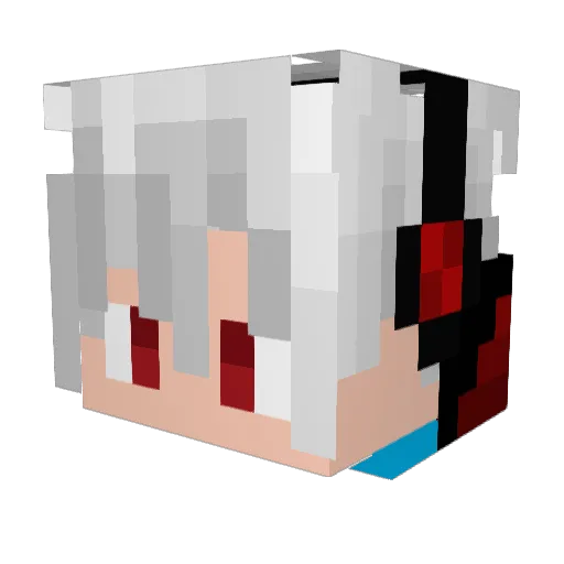 MiniK411 Minecraft avatar head, 3D render