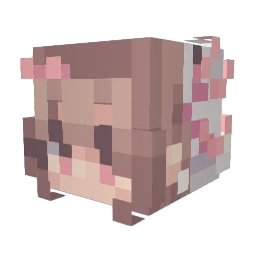 MiniKene Minecraft avatar head, 3D render