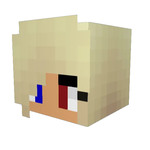 MiniLari Minecraft avatar head, 3D render