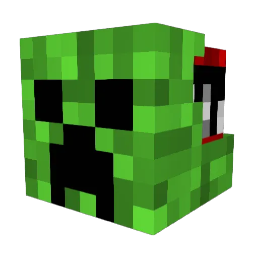 MiniLuney Minecraft avatar head, 3D render
