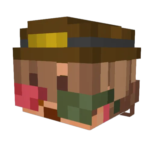 MiniMac15 Minecraft avatar head, 3D render