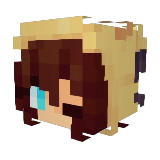MiniMaestro Minecraft avatar head, 3D render