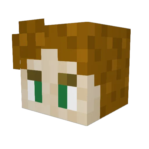 MiniMagzie Minecraft avatar head, 3D render