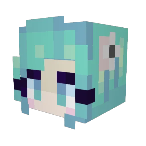 MiniMakk Minecraft avatar head, 3D render