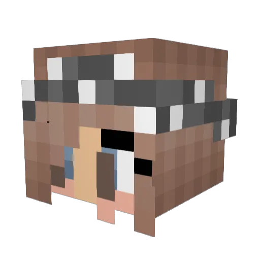 MiniMay Minecraft avatar head, 3D render