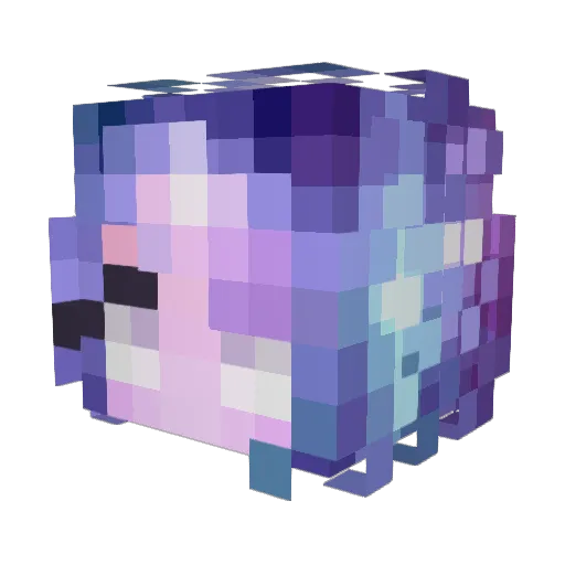MiniMeHug Minecraft avatar head, 3D render