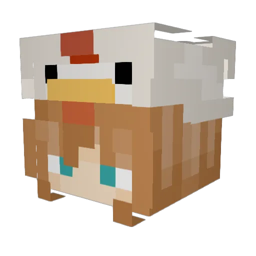 MiniMeSkill Minecraft avatar head, 3D render
