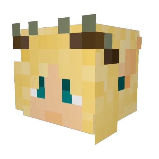 MiniMnM Minecraft avatar head, 3D render