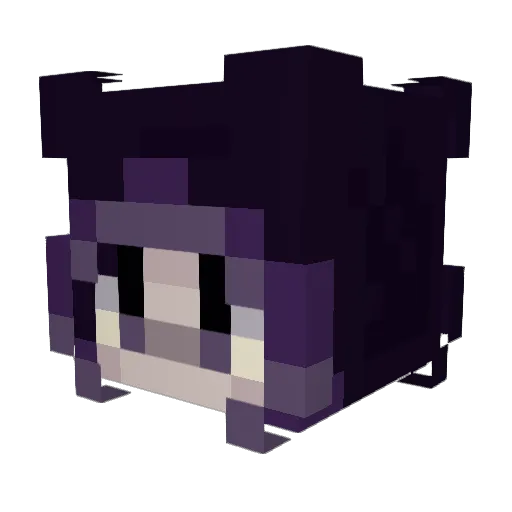 MiniMoon__ Minecraft avatar head, 3D render