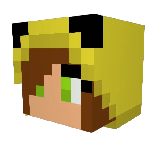 MiniMouse30 Minecraft avatar head, 3D render