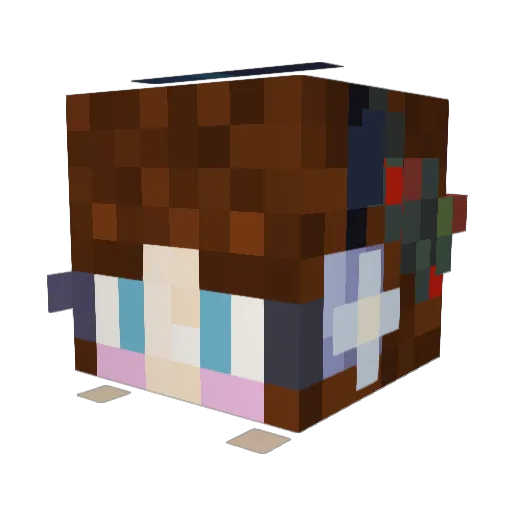 MiniMouser Minecraft avatar head, 3D render