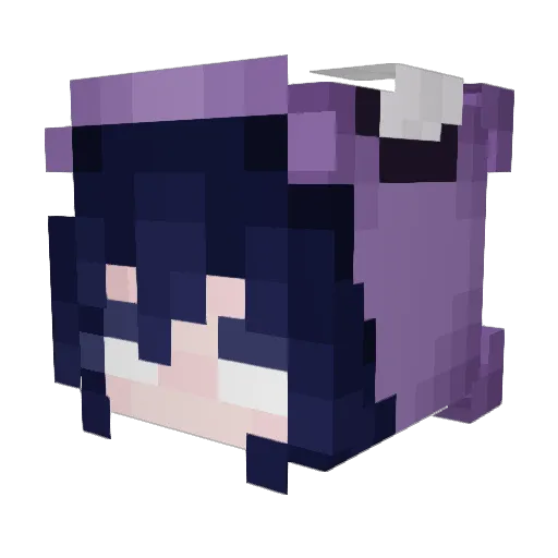 MiniPandziaPL Minecraft avatar head, 3D render