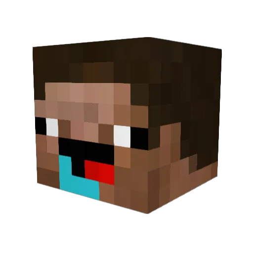 MiniPepper Minecraft avatar head, 3D render