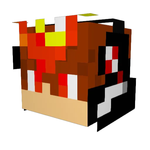 MiniPinter Minecraft avatar head, 3D render