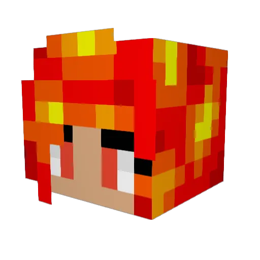 MiniPoes Minecraft avatar head, 3D render