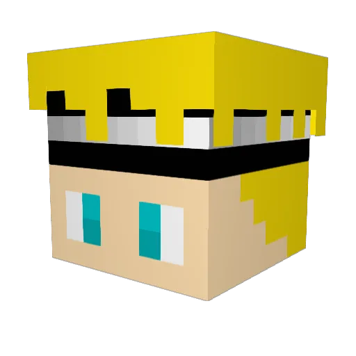 MiniPro05 Minecraft avatar head, 3D render