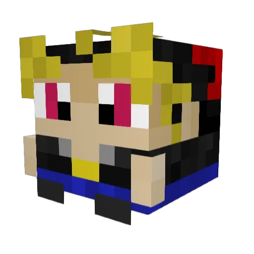 MiniSTAR97 Minecraft avatar head, 3D render