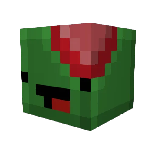 MiniSari Minecraft avatar head, 3D render