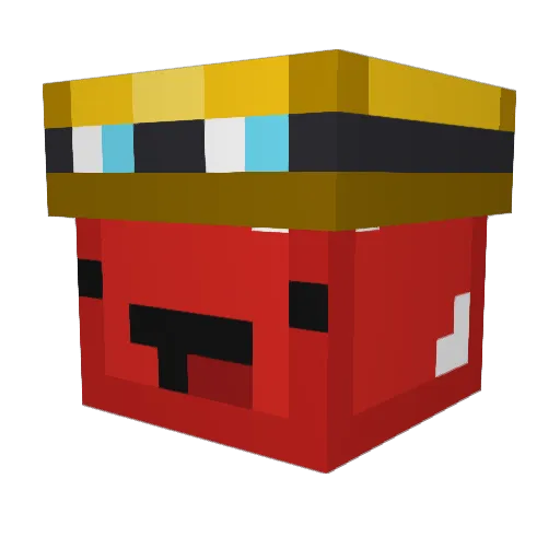 MiniSev Minecraft avatar head, 3D render