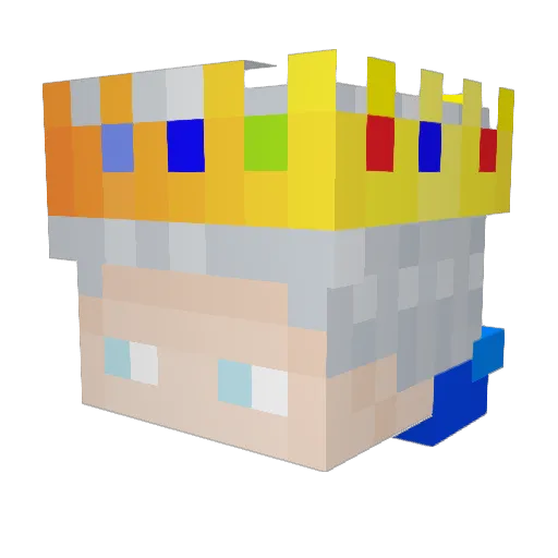 MiniTacco Minecraft avatar head, 3D render