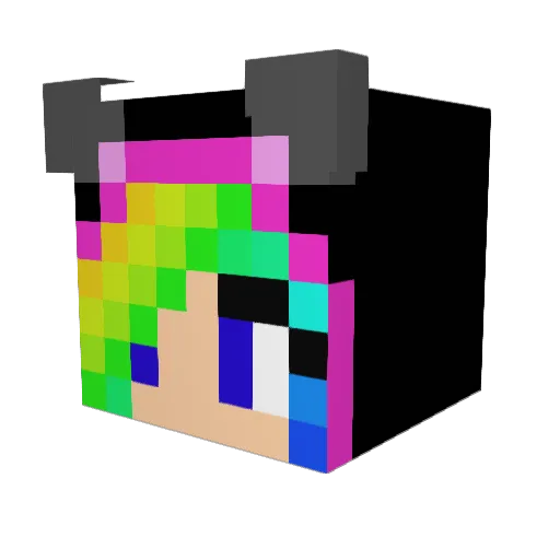 MiniUnic Minecraft avatar head, 3D render