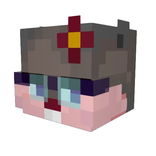 MiniVreni Minecraft avatar head, 3D render