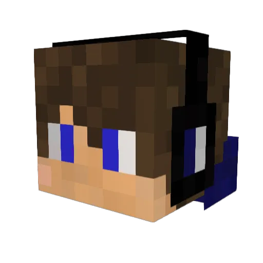 MiniWeasel4 Minecraft avatar head, 3D render