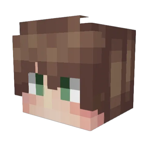 MiniWrecker Minecraft avatar head, 3D render
