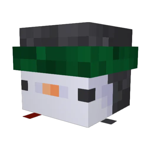 MiniZelaschi Minecraft avatar head, 3D render