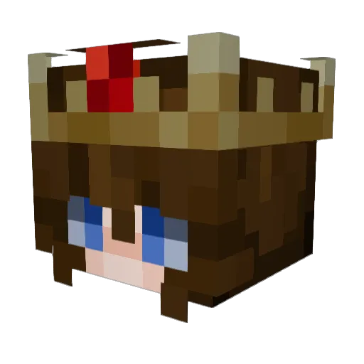 MiniZululi Minecraft avatar head, 3D render