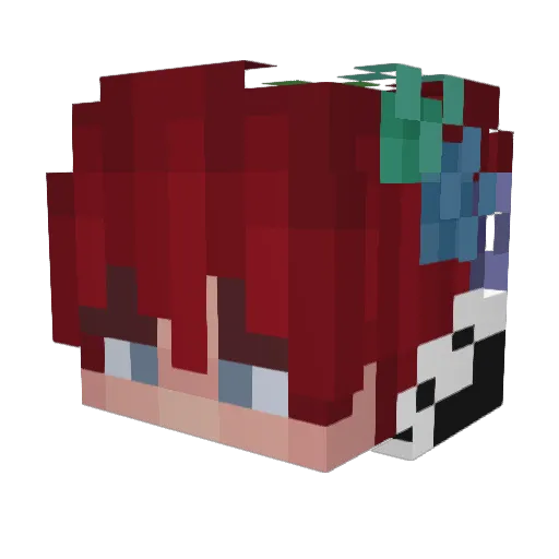 Mini_Blom Minecraft avatar head, 3D render