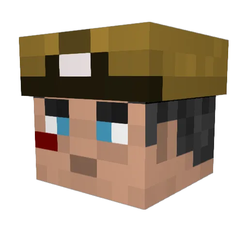 Mini_Chriz Minecraft avatar head, 3D render
