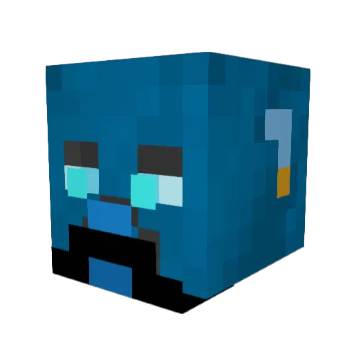 Mini_Jin Minecraft avatar head, 3D render