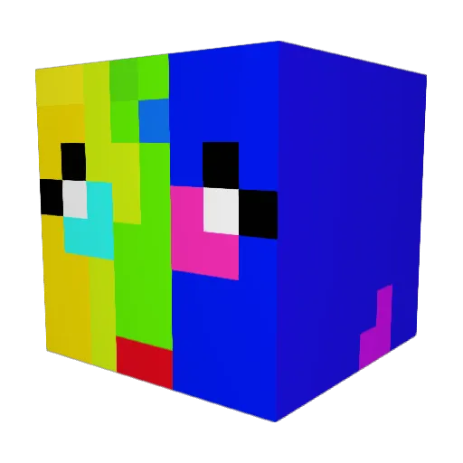 Mini_Meeeee Minecraft avatar head, 3D render