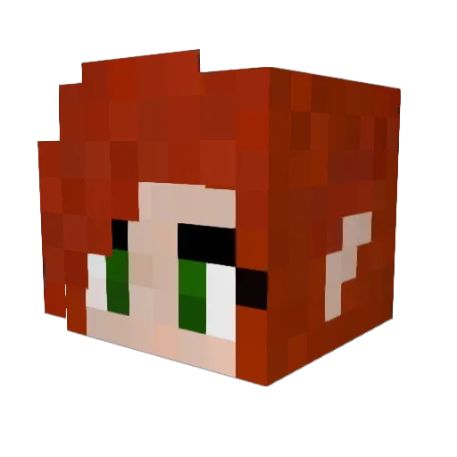 Mini_Mip Minecraft avatar head, 3D render